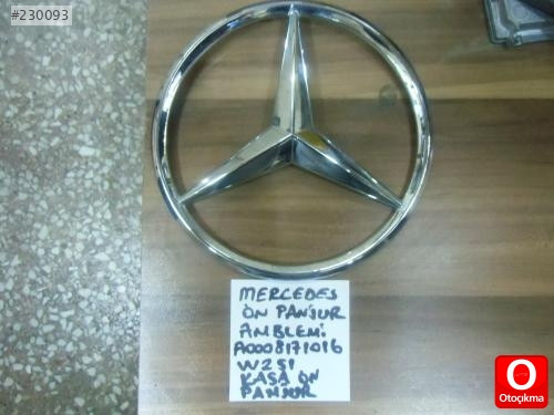 MERCEDES ÖN PANJUR AMBLEMİ , MERCEDES W251 ÖN PANJUR ARMASI