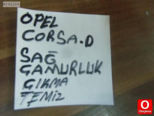 OPEL CORSA D SAĞ ÖN ÇAMURLUK ORJİNAK ÇIKMA TEMİZ 2008-2013 M