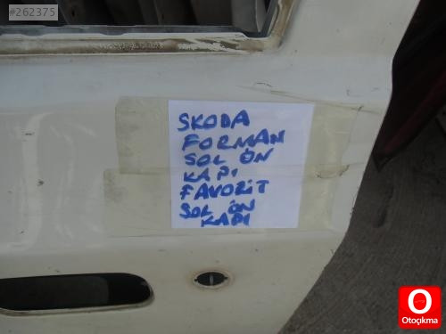 SKODA FORMAN SOL ÖN KAPI , SKODA FAVORİT SOL ÖN KAPI BEYAZ T