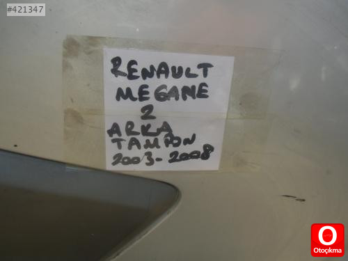 RENAULT MEGANE 2 ARKA TAMPON 2003-2008 MODEL ORJİNAL ÇIKMA 