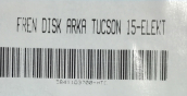 Oto Çıkma Parça / Hyundai / Tucson / Fren / Fren Disk Ayna / Sıfır Parça 