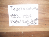 Oto Çıkma Parça / Toyota / Corolla / Kaporta & Karoser / Kapı Çıtası / Çıkma Parça 