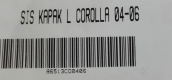 Oto Çıkma Parça / Toyota / Corolla / Tampon / Sis Farı Çerçevesi / Sıfır Parça 