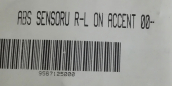 Oto Çıkma Parça / Hyundai / Accent / ABS / ABS Sensörü / Sıfır Parça 