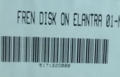 Oto Çıkma Parça / Hyundai / Elantra / Fren / Fren Disk Ayna / Sıfır Parça 