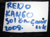 RENAULT KANGOO SOL ÖN ÇAMURLUK 2003-2008 MODEL SIFIR İTHAL