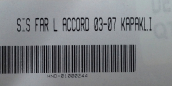 Oto Çıkma Parça / Honda / Accord / Far & Stop / Sis Farı / Sıfır Parça 