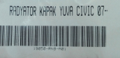 Oto Çıkma Parça / Honda / Civic / Radyatör / Radyatör Kayışı / Sıfır Parça 