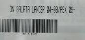 Oto Çıkma Parça / Mitsubishi / Lancer / Fren / Fren Balatası / Sıfır Parça 