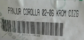 Oto Çıkma Parça / Toyota / Corolla / Kaporta & Karoser / Panjur / Sıfır Parça 