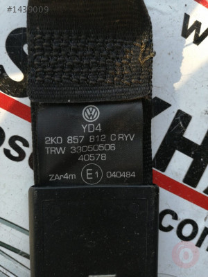 2K0857812C volkswagen caddy 2005 Sağ arka emniyet kemeri