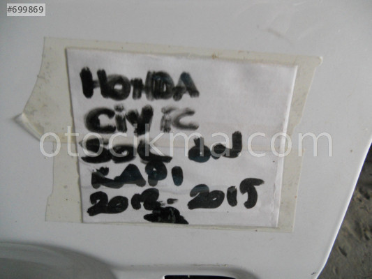HONDA CİVİC SOL ÖN KAPI 2012 -2015 MODEL ORJİNAL ÇIKMA