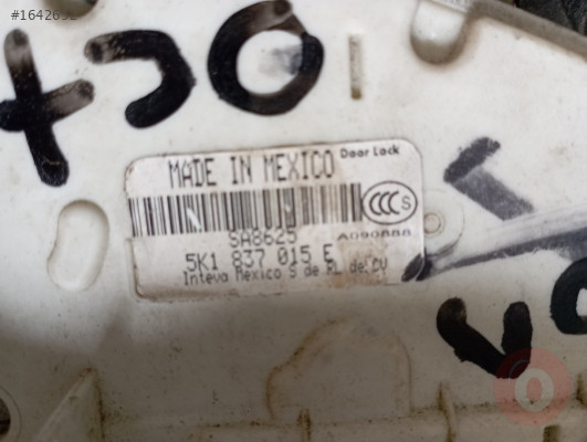 SKODA OCTAVİA SOL ÖN KAPI KİLİDİ. 5K1 837 015 E