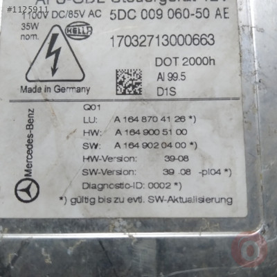 MERCEDES ML SERİSİ W164 KASA FAR LED BEYNİ ORJİNAL ÇIKMA