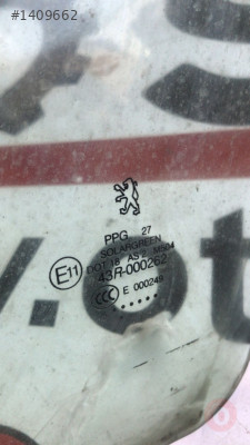 peugeot 407 sol ön kapı cam