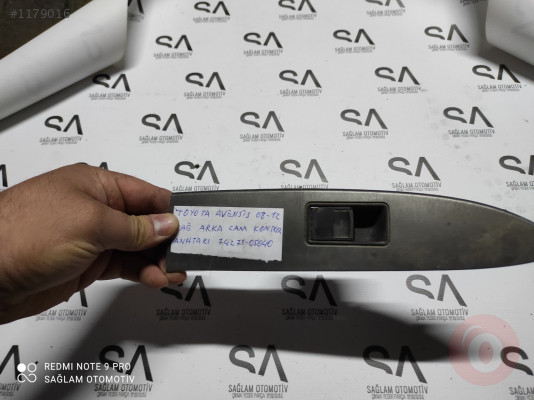OEM;74271-05040 AVENSİS ÇIKMA  SAĞ ARKA CAM KONTROL ANAHTARI