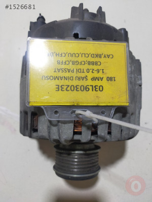 PASSAT B6 CC 2.0 TDİ 180 AMP ŞARJ DİNAMOSU 03L903023E