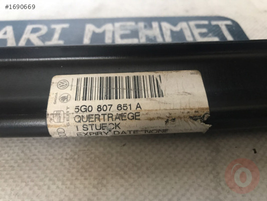 ÇIKMA VW GOLF 7 2013-2017 ÖN TAMPON DEMİRİ ALT DESTEK SACI