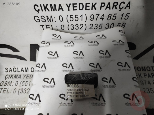 OEM; 224170200000 PEUGEOT BİPPER ÇIKMA  FAR AYAR DÜĞMESİ