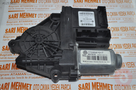 VW GOLF VI CADDY 2009 ÇIKMA CAM KALDIRMA MOTORU SOL ÖN