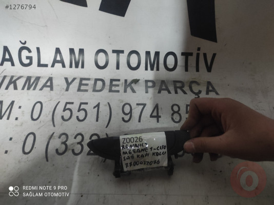 OEM; 7700483076 RENAULT MEGANE-1-CLİO ÇIKMA  SAĞ KAPI KOLU