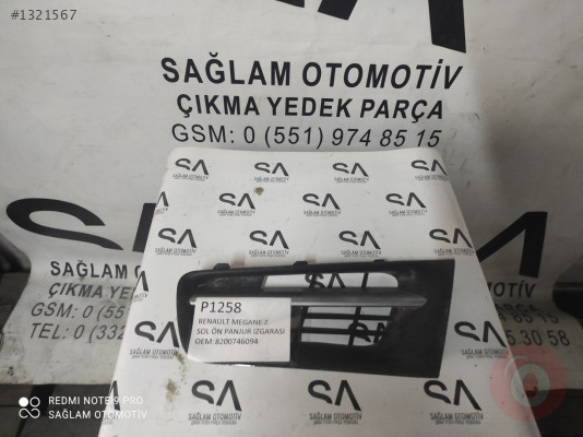 OEM;8200746094 RENAULT MEGANE-2 ÇIKMA SOL ÖN PANJUR IZGARASI