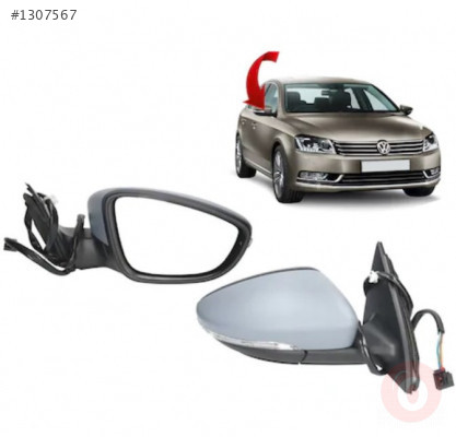 VW PASSAT 11-15 ELK.IST.SİN.KAT. SAĞ DİKİZ AYNASI 3AA857508A