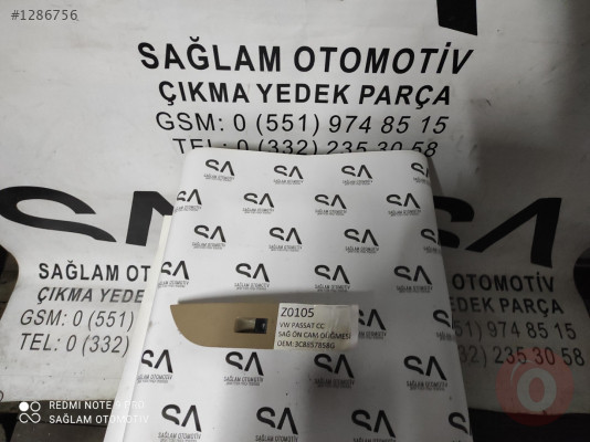 OEM; 3C8857858G VW PASSAT CC ÇIKMA  SAĞ ÖN CAM DÜĞMESİ