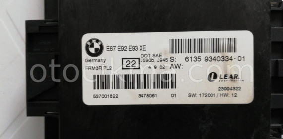 Işık kontrol modülü Xenon BMW X1 E84 9340334-01