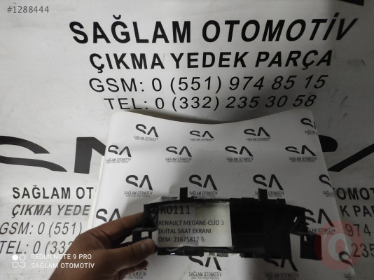 21675817-5 RENAULT MEGANE-CLİO-3 ÇIKMA  DİJİTAL SAAT EKRANI