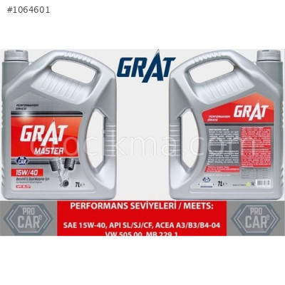 Grat 15W40 Motor Yağı 7 LT