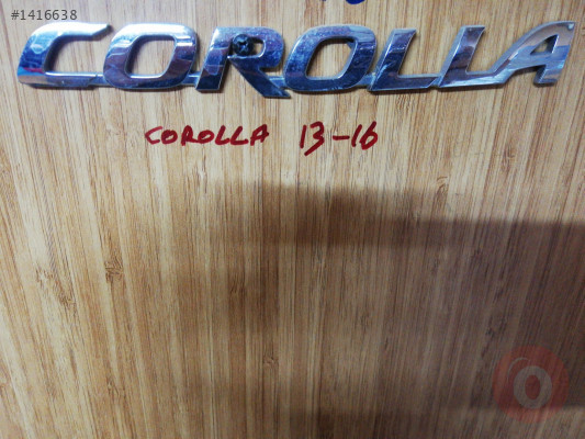 Toyota corolla çıkma bağaj yazısı