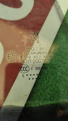 peugeot 407 arka sağ kapı camı
