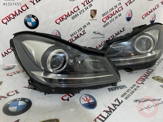 Mercedes sağ sol far c class w204 makyajlı kasa çıkma parça