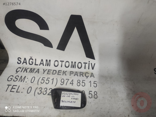 OEM; 9624514877 PEUGEOT 306 ÇIKMA  SAĞ SİS KAPAĞI