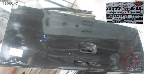TOYOTA HİLUX 2005 SİYAH BAGAJ KAPAK E33145 228-2