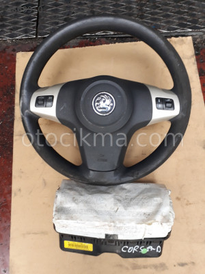 OPEL CORSA D SAĞ SOL AİRBAG TAKIMI ÇIKMA ORJİNAL HAVA YASTIG