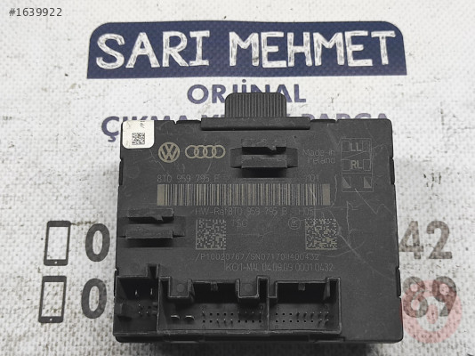 ÇIKMA AUDİ A5 S5 RS5 ARKA SOL KAPI KONROL MODÜLÜ 8T0959795E