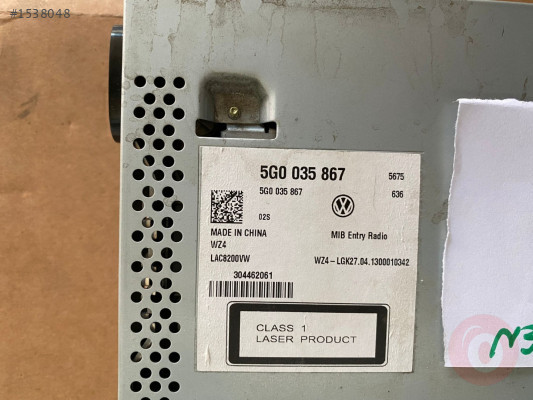 VOLKSWAGEN GOLF 7 TEYP ÇERÇEVESİ ORİJİNAL ÇIKMA 2013-2018