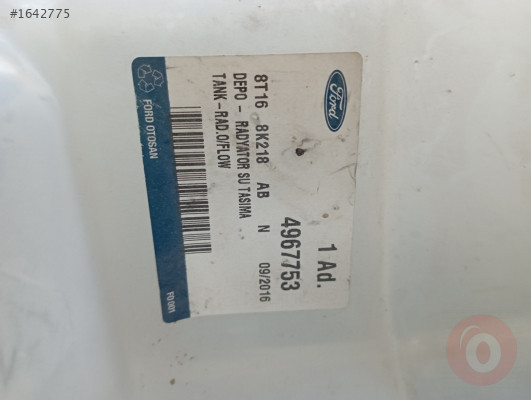 FORD  CONNECTYEDEK SU BİDONU 8T16 8K218