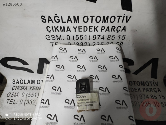 OEM; 2254110011 FİAT FİORİNO ÇIKMA  SAĞ ÖN CAM DÜĞMESİ