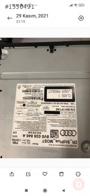 Çıkma A3 Audi CD çalar 13_18 arasi