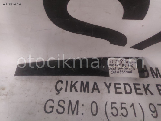 OEM; 3b0839902 VOLKSWAGEN VARİANT B5 SAĞ ARKA KAPI CAM ÇİTA