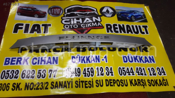 RENO FULENCE BAGAJ PANJURU VE TÜM ÇIKMA ORJİNAL PARÇALAR
