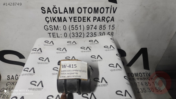 OEM;A6519050500 MERCEDES SPRİNTER VİTO ÇIKMA HAVA AKIŞ METRE