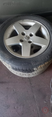 PEUGEOT 207 2011 ÇIKMA ORJİNAL ÇELİK JANT LASTİK TAKIMI
