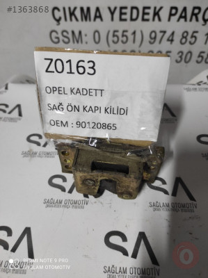 OEM; 90120865  OPEL KADETT ÇIKMA  SAĞ ÖN KAPI KİLİDİ