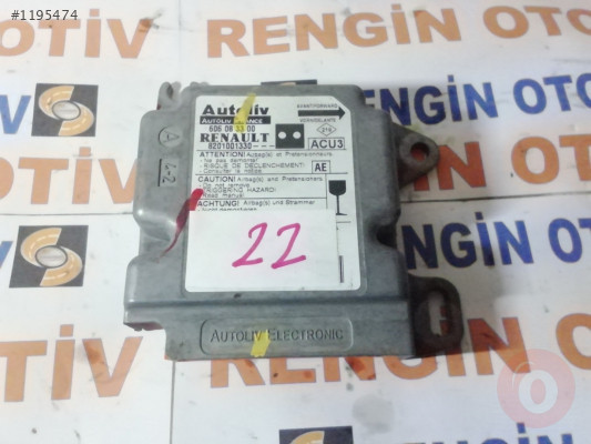 RENAULT KANGOO AİRBAG BEYNİ 606083300