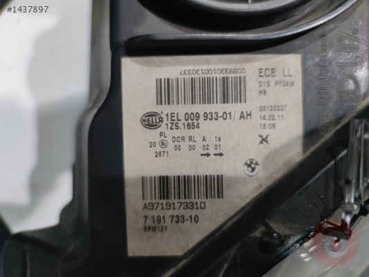 BMW Z4 E89 Sağ Sol Far Xenon 1EL00993301 7191733 1ZS00993402