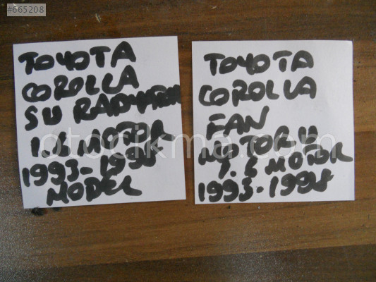 TOYOTA COROLLA SU RADYATÖRÜ 1.6 MOTOR 1993-1998 MODEL